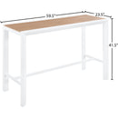  Meridian Nizuc Brown Rectangle Aluminum Outdoor Patio Bar Table IMAGE 6