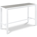  Meridian Nizuc Grey Rectangle Aluminum Outdoor Patio Bar Table IMAGE 1