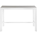  Meridian Nizuc Grey Rectangle Aluminum Outdoor Patio Bar Table IMAGE 3
