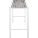  Meridian Nizuc Grey Rectangle Aluminum Outdoor Patio Bar Table IMAGE 4