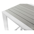  Meridian Nizuc Grey Rectangle Aluminum Outdoor Patio Bar Table IMAGE 5
