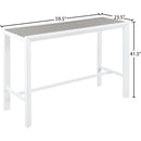  Meridian Nizuc Grey Rectangle Aluminum Outdoor Patio Bar Table IMAGE 6