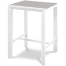 Meridian Nizuc Grey Square Aluminum Outdoor Patio Bar Table IMAGE 1