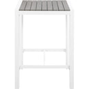  Meridian Nizuc Grey Square Aluminum Outdoor Patio Bar Table IMAGE 3