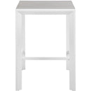  Meridian Nizuc Grey Square Aluminum Outdoor Patio Bar Table IMAGE 4