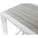  Meridian Nizuc Grey Square Aluminum Outdoor Patio Bar Table IMAGE 5