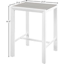  Meridian Nizuc Grey Square Aluminum Outdoor Patio Bar Table IMAGE 6