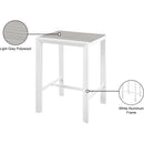  Meridian Nizuc Grey Square Aluminum Outdoor Patio Bar Table IMAGE 7