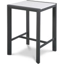  Meridian Nizuc White Square Aluminum Outdoor Patio Bar Table IMAGE 1