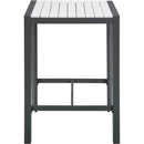  Meridian Nizuc White Square Aluminum Outdoor Patio Bar Table IMAGE 3