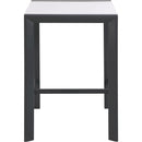 Meridian Nizuc White Square Aluminum Outdoor Patio Bar Table IMAGE 4