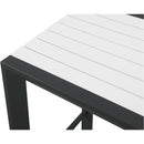  Meridian Nizuc White Square Aluminum Outdoor Patio Bar Table IMAGE 5