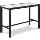  Meridian Nizuc White Rectangle Aluminum Outdoor Patio Bar Table IMAGE 1