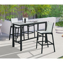  Meridian Nizuc White Rectangle Aluminum Outdoor Patio Bar Table IMAGE 2