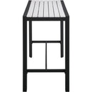  Meridian Nizuc White Rectangle Aluminum Outdoor Patio Bar Table IMAGE 4