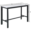  Meridian Nizuc White Rectangle Aluminum Outdoor Patio Bar Table IMAGE 6