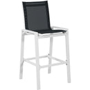  Meridian Nizuc Black Mesh Water Resistant Fabric Outdoor Patio Bar Stool IMAGE 1