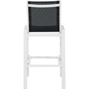  Meridian Nizuc Black Mesh Water Resistant Fabric Outdoor Patio Bar Stool IMAGE 3