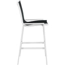  Meridian Nizuc Black Mesh Water Resistant Fabric Outdoor Patio Bar Stool IMAGE 5