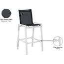  Meridian Nizuc Black Mesh Water Resistant Fabric Outdoor Patio Bar Stool IMAGE 8