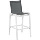  Meridian Nizuc Grey Mesh Water Resistant Fabric Outdoor Patio Bar Stool IMAGE 1