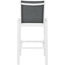  Meridian Nizuc Grey Mesh Water Resistant Fabric Outdoor Patio Bar Stool IMAGE 3