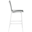 Meridian Nizuc Grey Mesh Water Resistant Fabric Outdoor Patio Bar Stool IMAGE 5