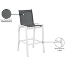  Meridian Nizuc Grey Mesh Water Resistant Fabric Outdoor Patio Bar Stool IMAGE 8