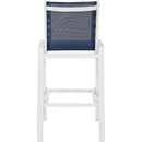  Meridian Nizuc Navy Mesh Water Resistant Fabric Outdoor Patio Bar Stool IMAGE 3