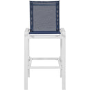  Meridian Nizuc Navy Mesh Water Resistant Fabric Outdoor Patio Bar Stool IMAGE 4