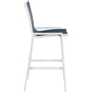  Meridian Nizuc Navy Mesh Water Resistant Fabric Outdoor Patio Bar Stool IMAGE 5