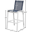  Meridian Nizuc Navy Mesh Water Resistant Fabric Outdoor Patio Bar Stool IMAGE 7