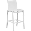  Meridian Nizuc White Mesh Water Resistant Fabric Outdoor Patio Bar Stool IMAGE 1
