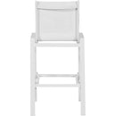  Meridian Nizuc White Mesh Water Resistant Fabric Outdoor Patio Bar Stool IMAGE 3
