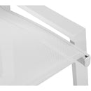  Meridian Nizuc White Mesh Water Resistant Fabric Outdoor Patio Bar Stool IMAGE 6