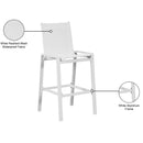  Meridian Nizuc White Mesh Water Resistant Fabric Outdoor Patio Bar Stool IMAGE 8