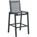  Meridian Nizuc Black Mesh Water Resistant Fabric Outdoor Patio Bar Stool IMAGE 1