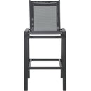  Meridian Nizuc Black Mesh Water Resistant Fabric Outdoor Patio Bar Stool IMAGE 4