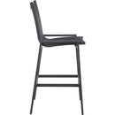  Meridian Nizuc Black Mesh Water Resistant Fabric Outdoor Patio Bar Stool IMAGE 5