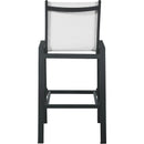  Meridian Nizuc White Mesh Water Resistant Fabric Outdoor Patio Bar Stool IMAGE 3