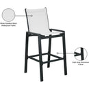 Meridian Nizuc White Mesh Water Resistant Fabric Outdoor Patio Bar Stool IMAGE 8