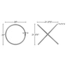 Meridian XOXO Chrome Stainless Steel Wall Decor IMAGE 7