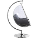  Manufacturer Color_Grey -- Luna Grey Acrylic And Fabric Upholstered Swing Bubble Accent Chair IMAGE 5