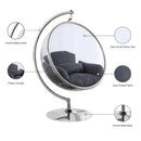 Meridian Luna Grey Durable Fabric Acrylic Swing Chair IMAGE 7