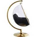  Manufacturer Color_Black -- Luna Black Acrylic And Fabric Upholstered Swing Bubble Accent Chair IMAGE 5