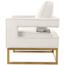  Manufacturer Color_Cream -- Noah Cream Velvet Upholstered Accent Chair IMAGE 4