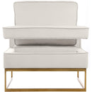  Manufacturer Color_Cream -- Noah Cream Velvet Upholstered Accent Chair IMAGE 5