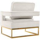  Manufacturer Color_Cream -- Noah Cream Velvet Upholstered Accent Chair IMAGE 6