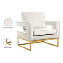  Manufacturer Color_Cream -- Noah Cream Velvet Upholstered Accent Chair IMAGE 8