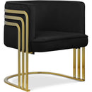  Manufacturer Color_Black -- Meridian Rays Stationary Fabric Accent Chair IMAGE 1